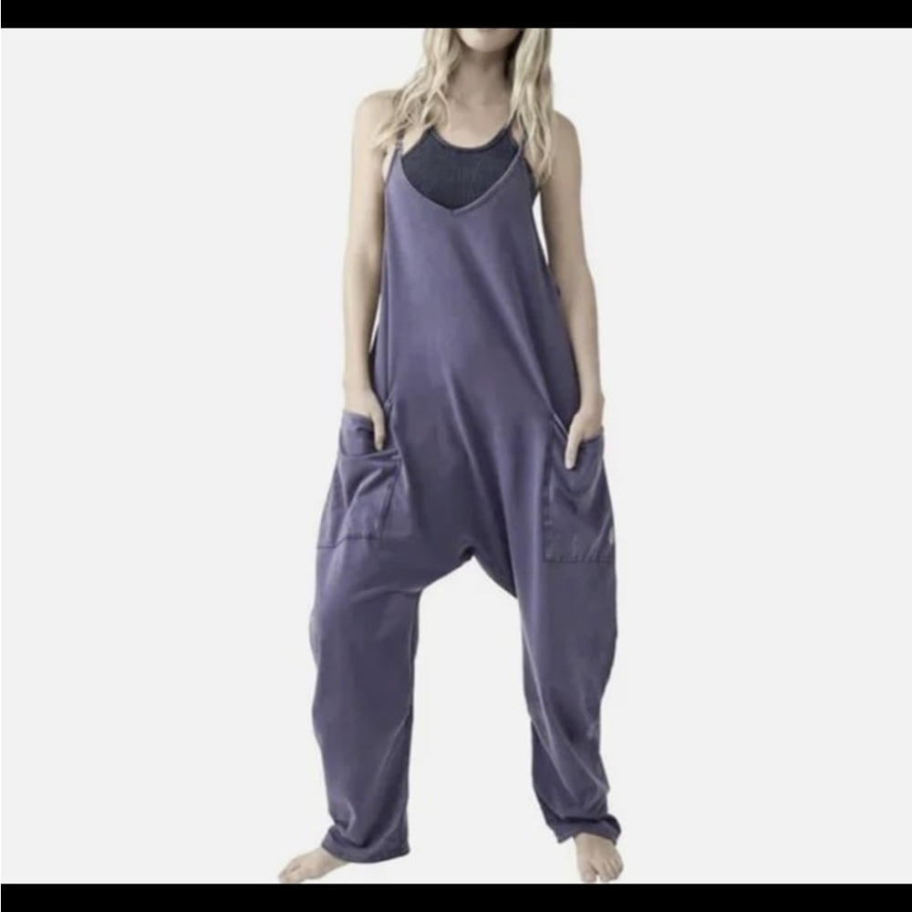 New Without Tags Never Worn Free People Washed Purple Hot Shot Onesie Size S